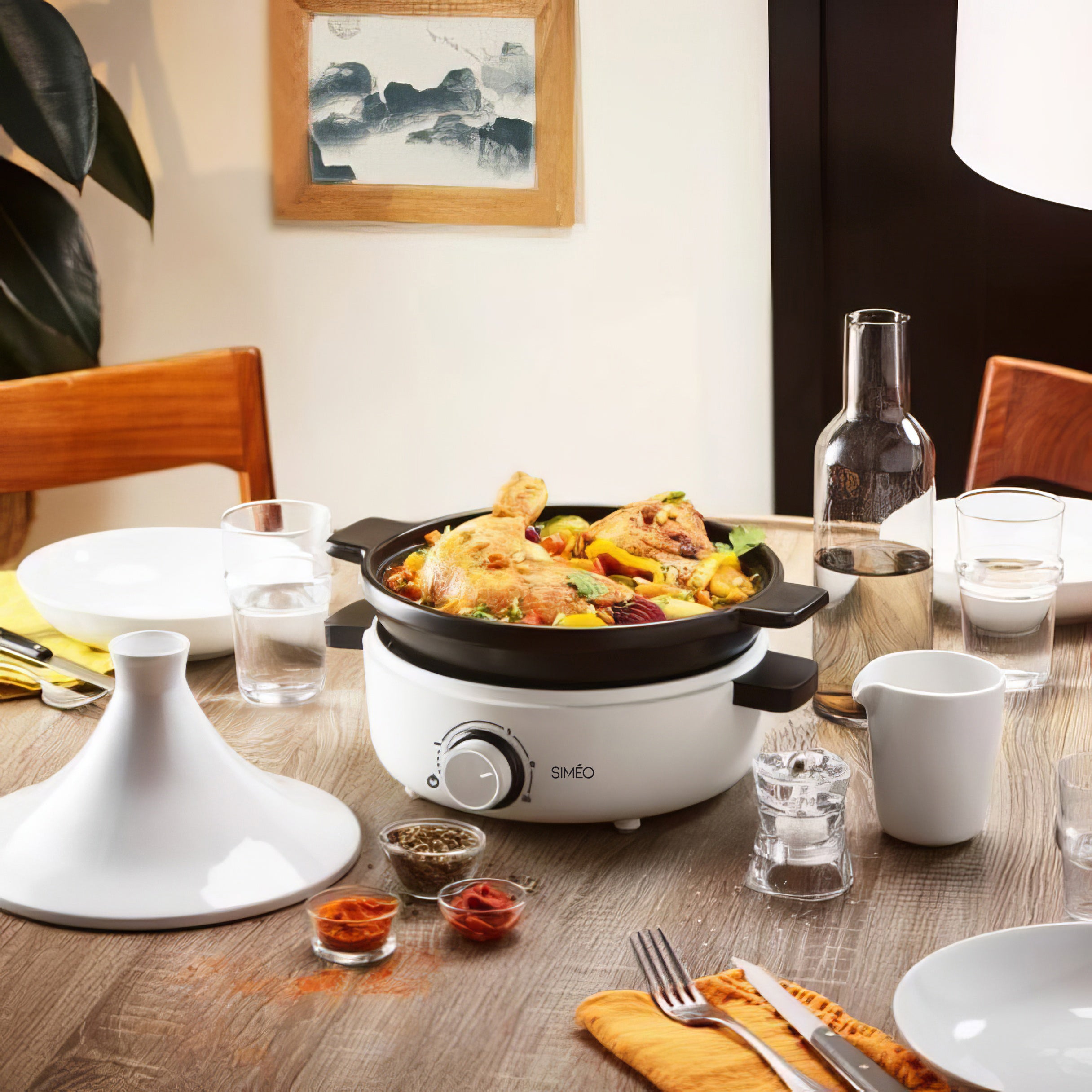 Tajine électrique avec plat céramique