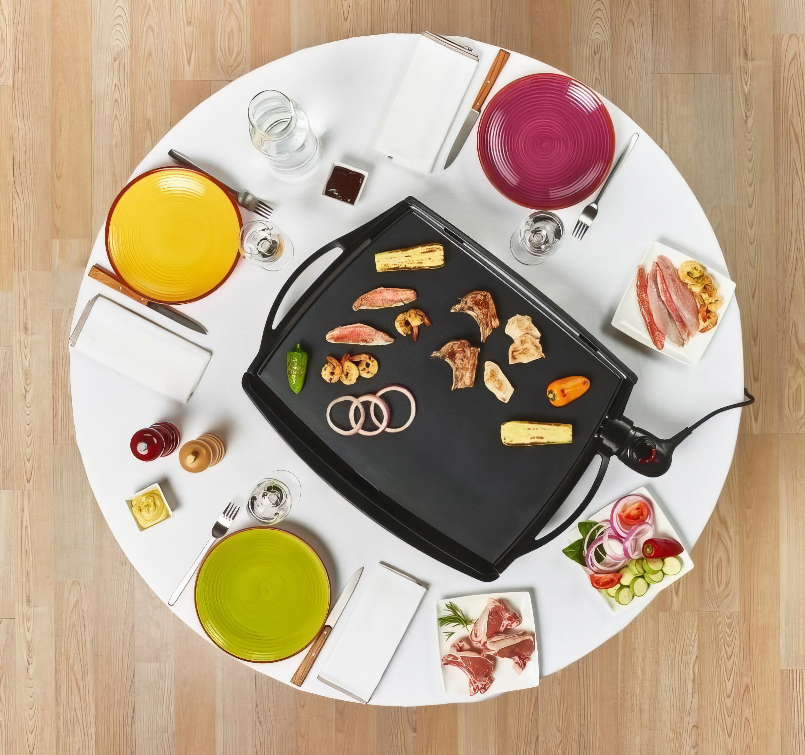 Plancha électrique effet pierre 2200 W