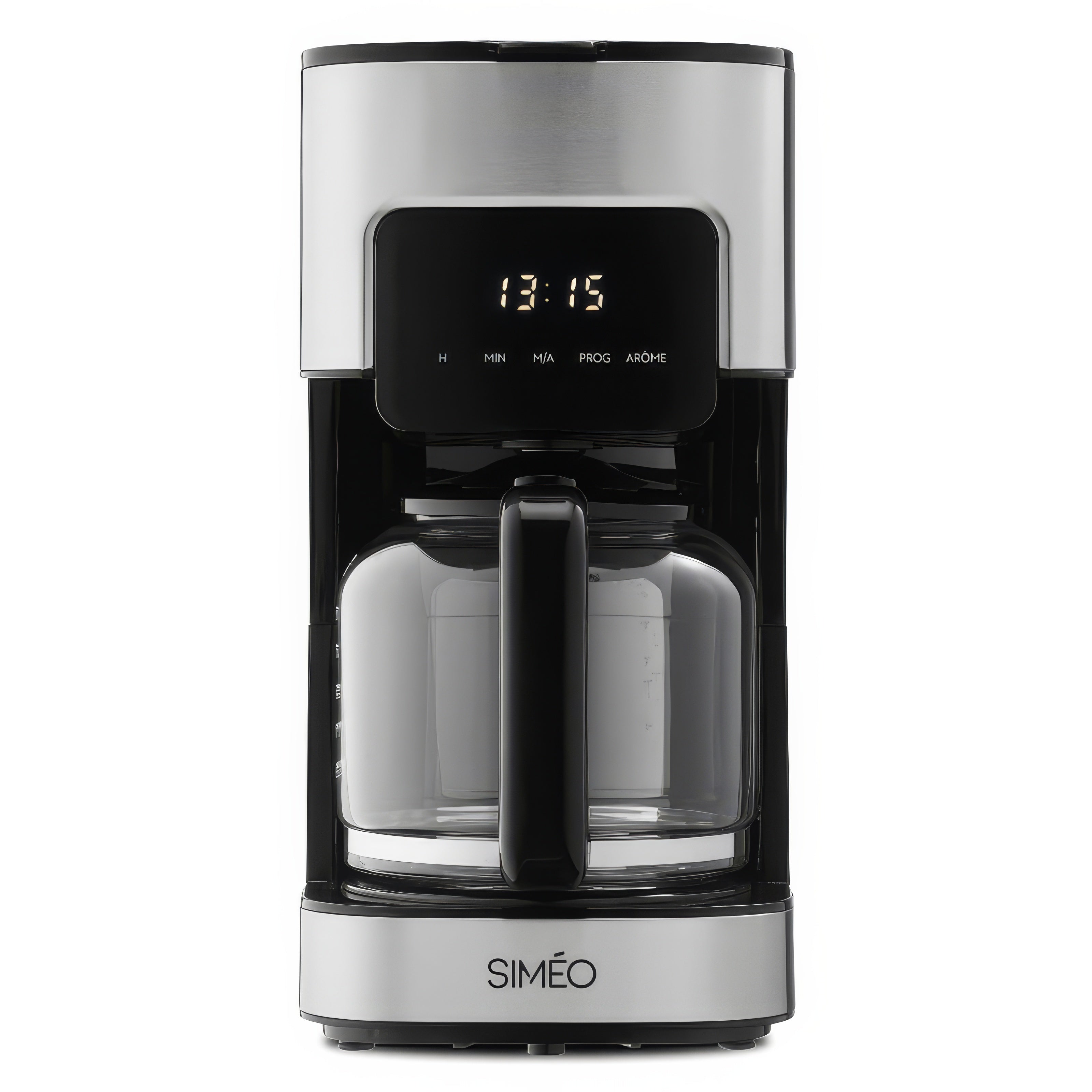 Cafetière filtre programmable 1,5 L inox
