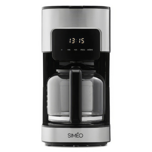 Cafetière filtre programmable 1,5 L inox