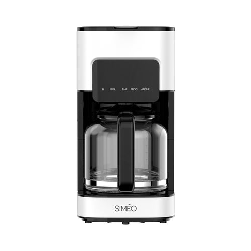 Cafetière filtre programmable 1,5 L blanche