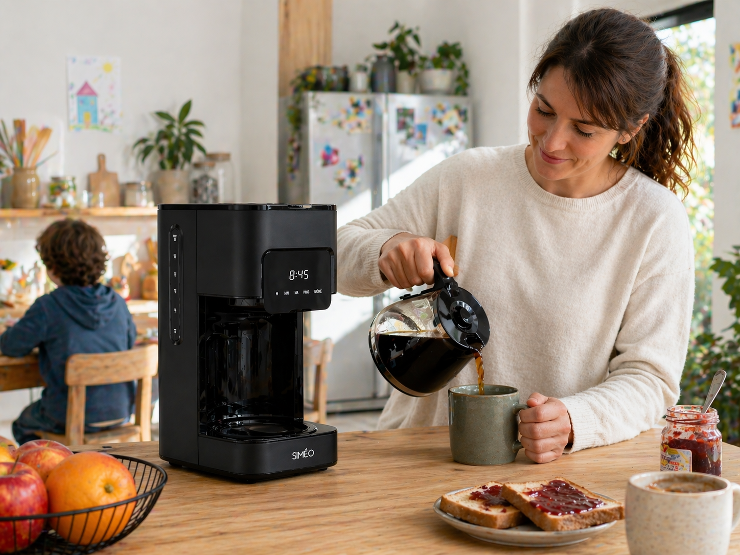 Cafetière filtre programmable 1,5 L noir