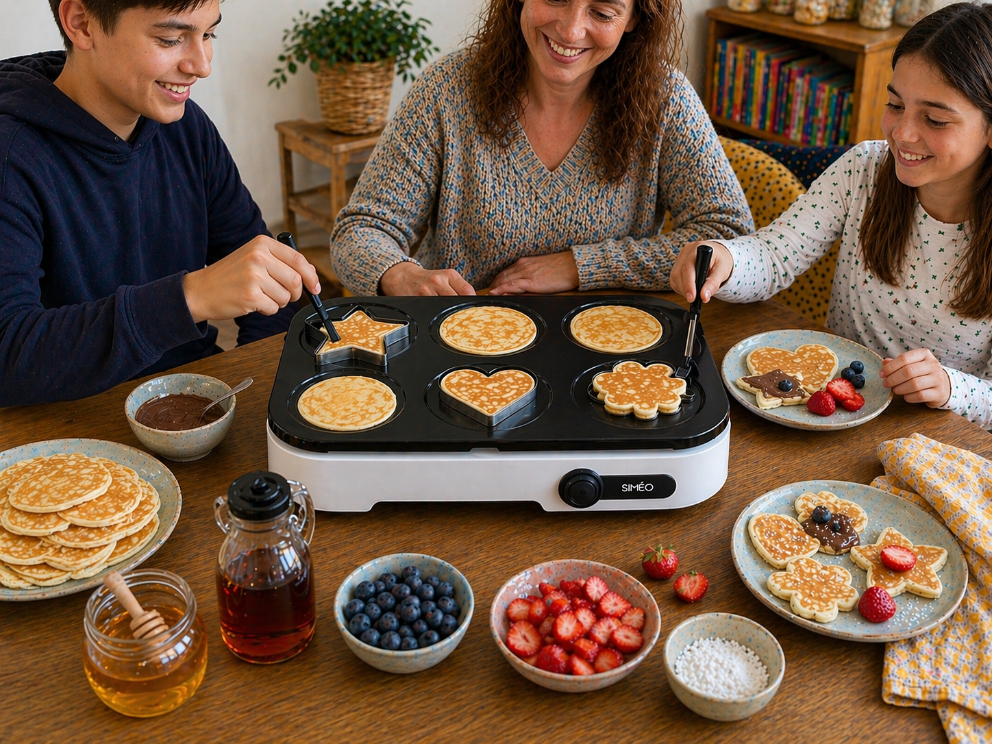 Crêpière électrique 6 mini crêpes