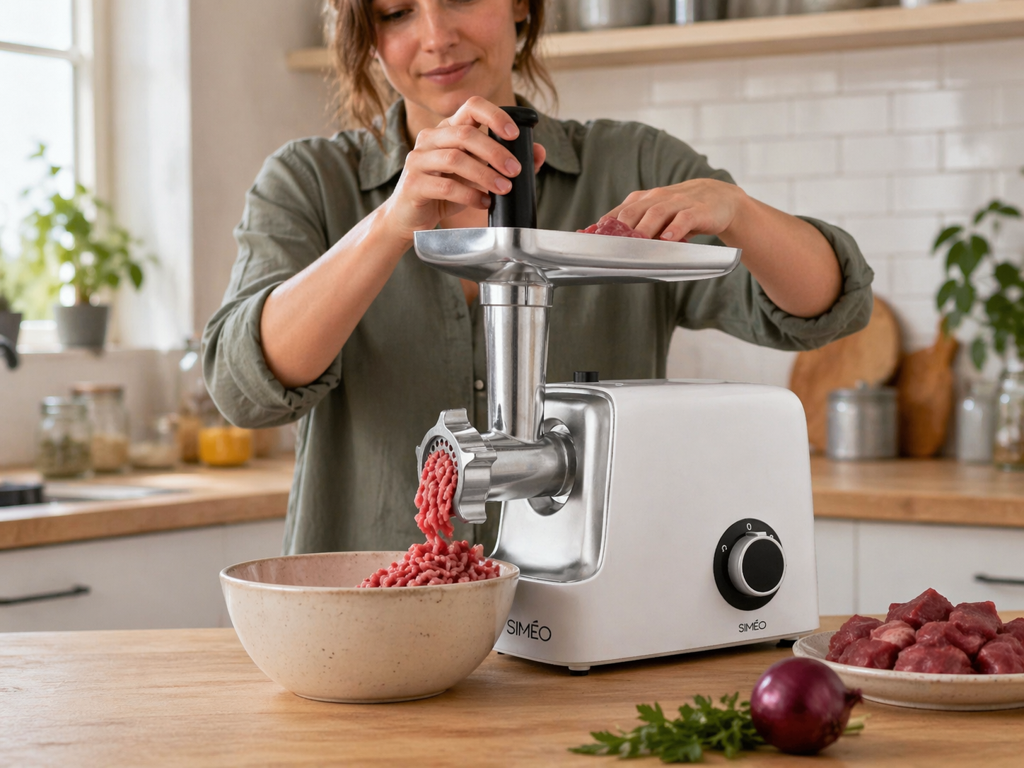 Hachoir à viande inox